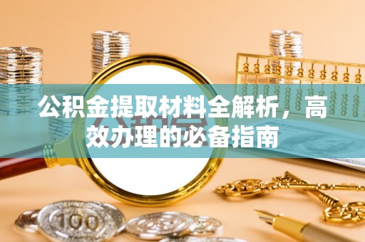动态公积金提取材料全解析，高效办理的必备指南