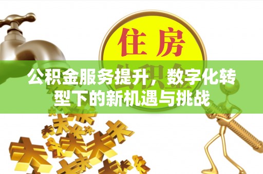 动态公积金服务提升，数字化转型下的新机遇与挑战
