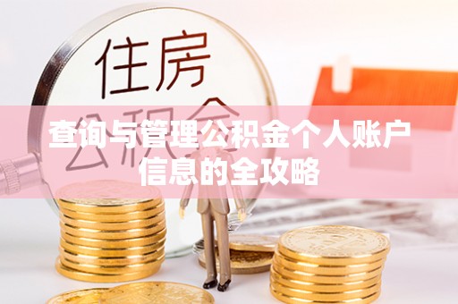 动态查询与管理公积金个人账户信息的全攻略